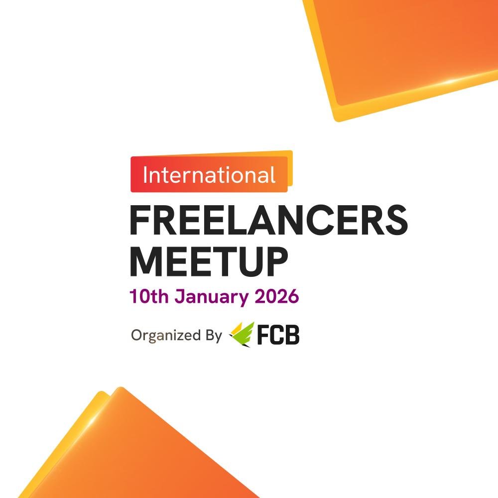 International Freelancers Meetup Bangladesh 2026 poster showing event date January 10, organized by FCB