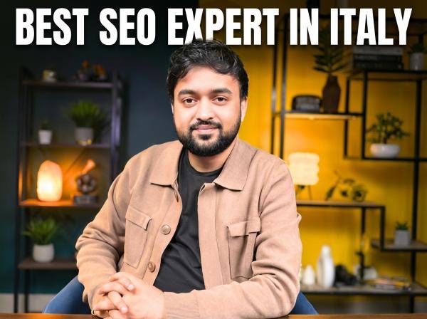 Best SEO Expert in Italy Ibrahim Niloy portrait in modern workspace showcasing professional digital marketing expertise