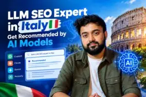 LLM SEO Expert in Italy: Get Recommended by AI, featuring AI models and search visibility.